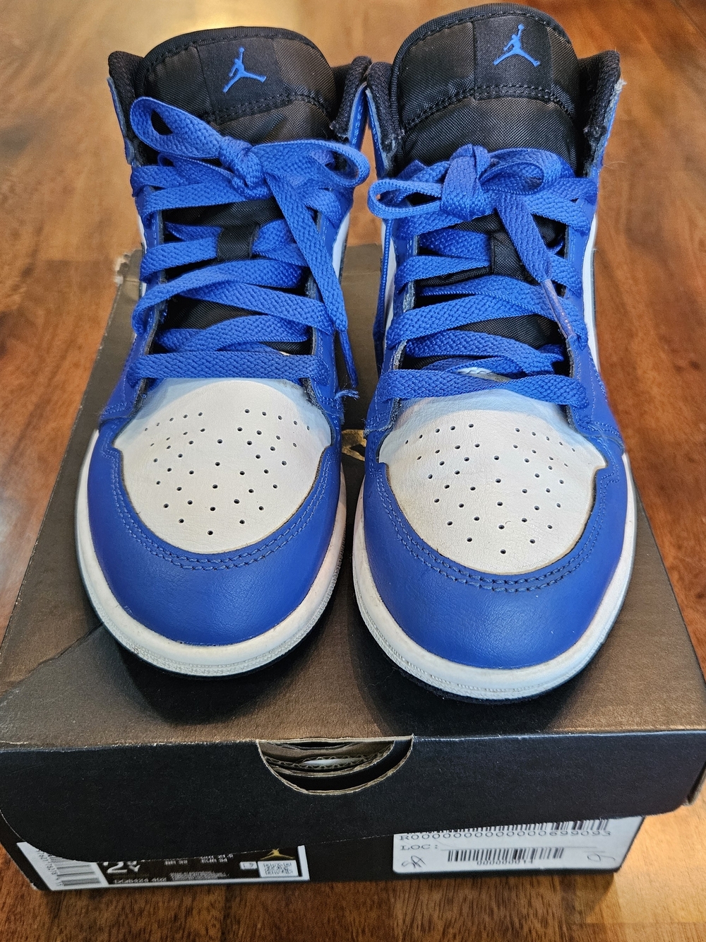 Jordan Kids' High-Top Sneakers in Blue and White